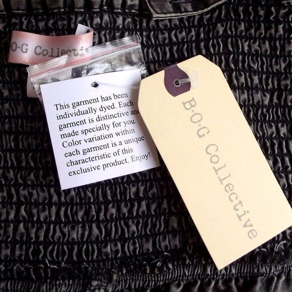 new BOG Collective Jumpsuit, S, Faded Black, Adj Wide Straps, Smocked upper - Picture 13 of 15